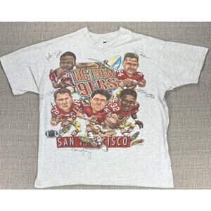 Vintage San Francisco 49ers Shirt Mens XL Caricature Young Rice Rathman Holt 90s